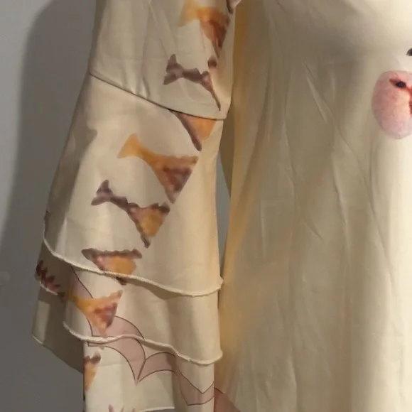 Cider “Made With Love” Boho Chic 3/4 Sleeve Midi Dress NWT PTP 19” - Picture 6 of 9